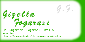 gizella fogarasi business card